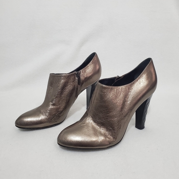 Sergio Rossi Metallic Prism Heel Booties - Picture 3 of 10